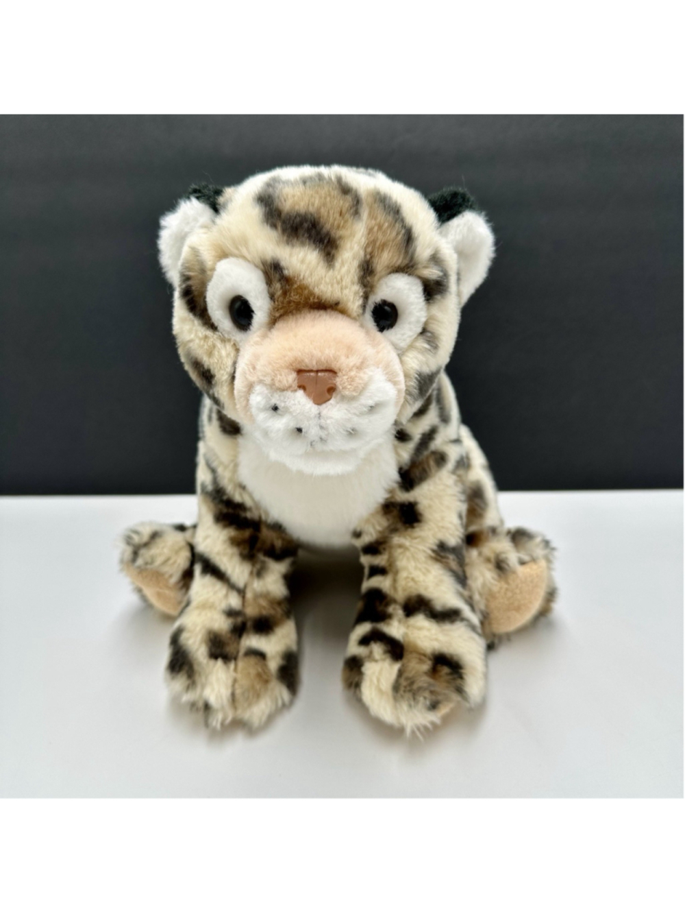 Papyrus Leopard Plush Stuffed Animal Cat Tiger 11” Sitting Toy Tush Tag Scribble